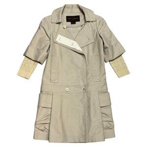 STUNNING LOUIS VUITTON Vintage Wool CASHMERE Designer Trench Coat Jacket Size XS